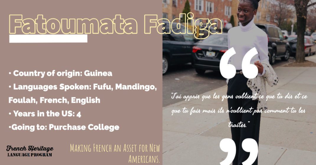 Fatoumata Fadiga, NY Seal of Biliteracy recipient
